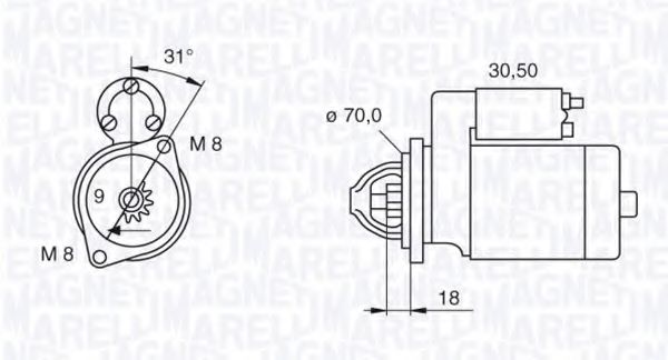 Стартер MAGNETI MARELLI 063521060140