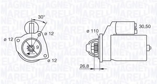 Стартер MAGNETI MARELLI 063217148010