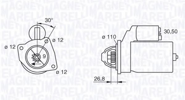 Стартер MAGNETI MARELLI 063217410010