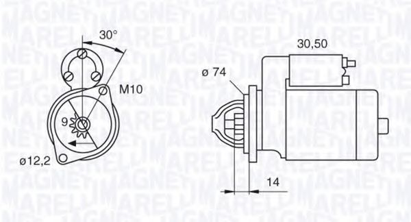 Стартер MAGNETI MARELLI 063280055010