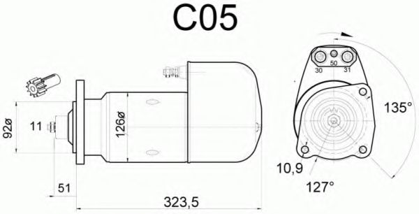 Стартер DELCO REMY 19024011