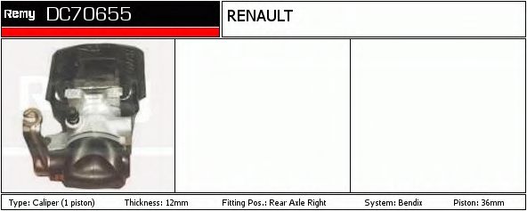 Тормозной суппорт DELCO REMY DC70655