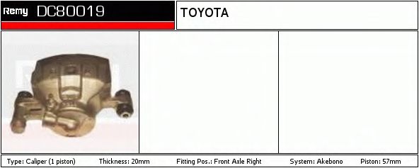 Тормозной суппорт DELCO REMY DC80019