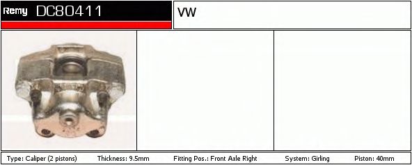 Тормозной суппорт DELCO REMY DC80411