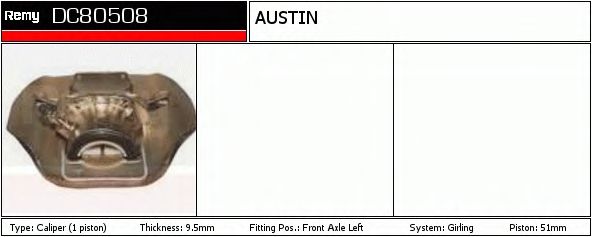 Тормозной суппорт DELCO REMY DC80508