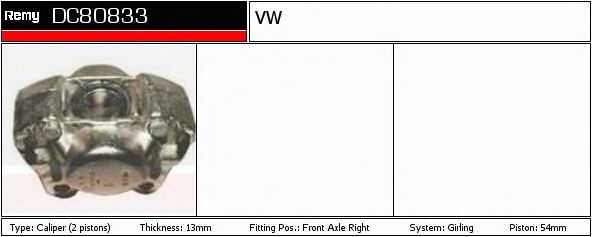 Тормозной суппорт DELCO REMY DC80833