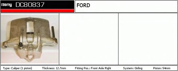 Тормозной суппорт DELCO REMY DC80837