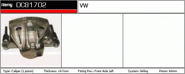 Тормозной суппорт DELCO REMY DC81702