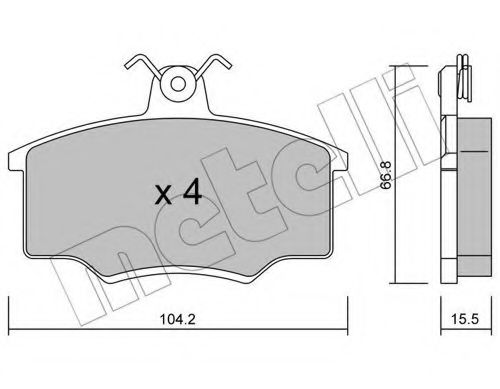 Комплект тормозных колодок, дисковый тормоз METELLI 22-0024-1