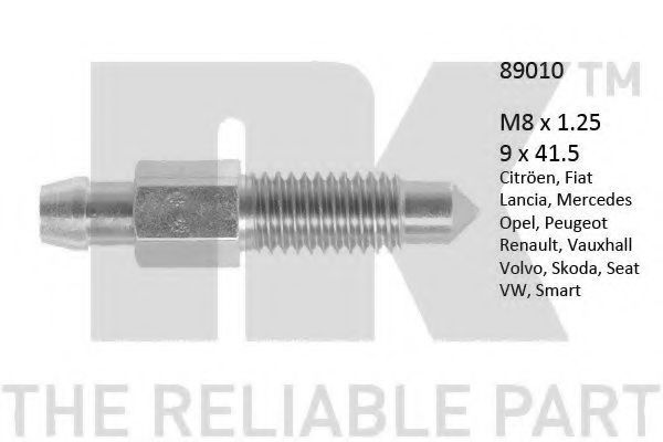 Болт воздушного клапана / вентиль NK 89010