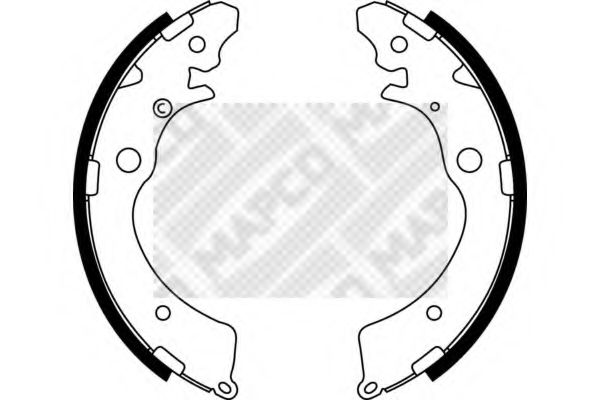 Комплект тормозных колодок MAPCO 8522