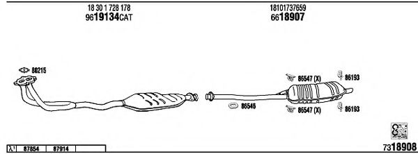 Система выпуска ОГ FONOS BW31812