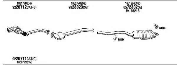 Система выпуска ОГ FONOS BW31860A