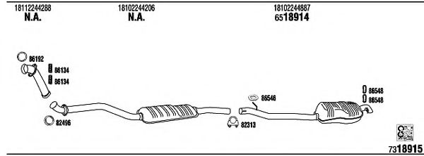 Система выпуска ОГ FONOS BW32508A