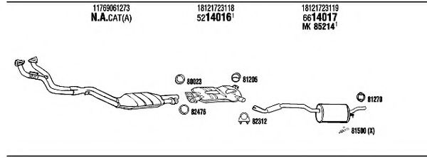 Система выпуска ОГ FONOS BW52006