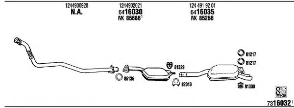 Система выпуска ОГ FONOS MB43320