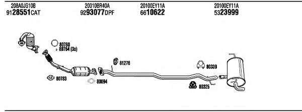 Система выпуска ОГ FONOS NIK22942FA