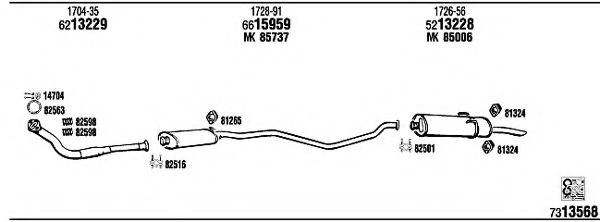Система выпуска ОГ FONOS PE40513
