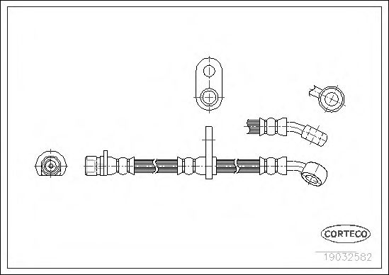 Тормозной шланг CORTECO 19032582