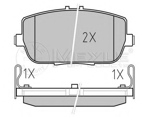 Комплект тормозных колодок, дисковый тормоз MEYLE 025 242 9813/W