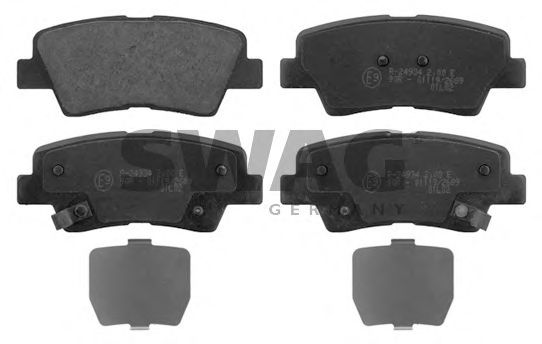 Комплект тормозных колодок, дисковый тормоз SWAG 90 91 6799