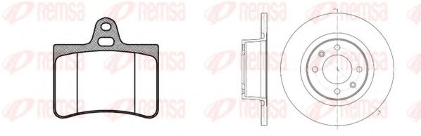 Комплект тормозов, дисковый тормозной механизм REMSA 8830.00