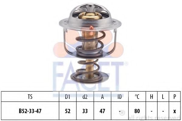 Термостат, охлаждающая жидкость FACET 7.8205S