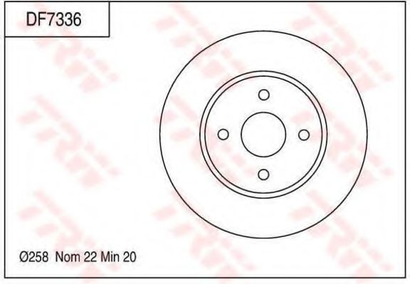 Тормозной диск TRW DF7336
