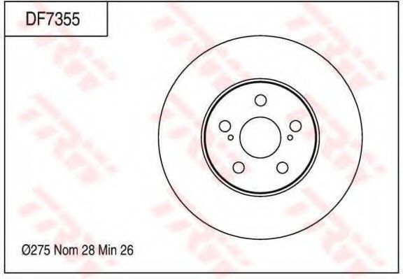 Тормозной диск TRW DF7355
