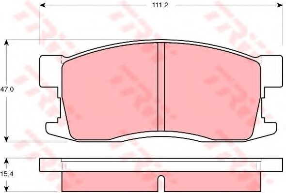 Комплект тормозных колодок, дисковый тормоз TRW GDB3094