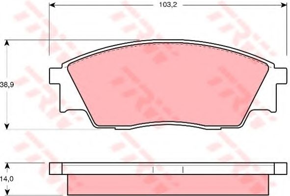 Комплект тормозных колодок, дисковый тормоз TRW GDB991