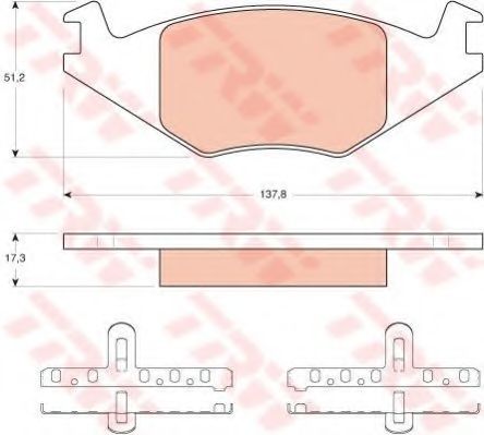 Комплект тормозов, дисковый тормозной механизм TRW GTD1019