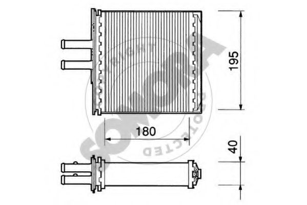 Теплообменник, отопление салона SOMORA 081250
