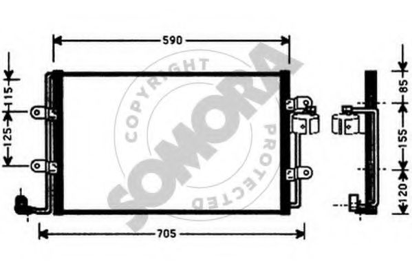 Конденсатор, кондиционер SOMORA 010160