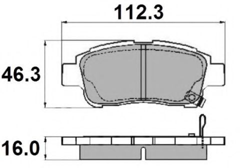 Комплект тормозных колодок, дисковый тормоз NATIONAL NP2107