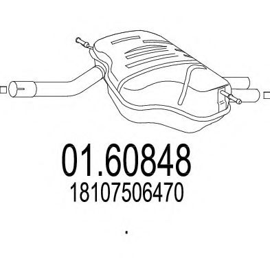 Глушитель выхлопных газов конечный MTS 01.60848