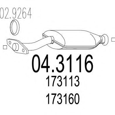 Катализатор MTS 04.3116