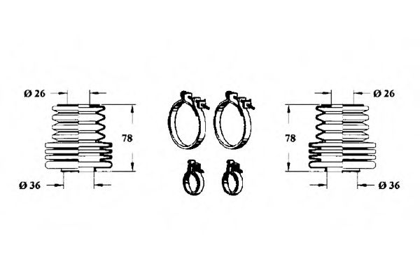 Комплект пылника, рулевое управление OCAP 0901629