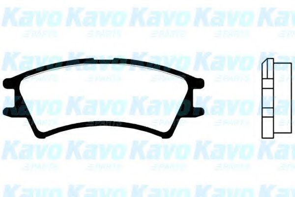 Комплект тормозных колодок, дисковый тормоз KAVO PARTS BP-3008