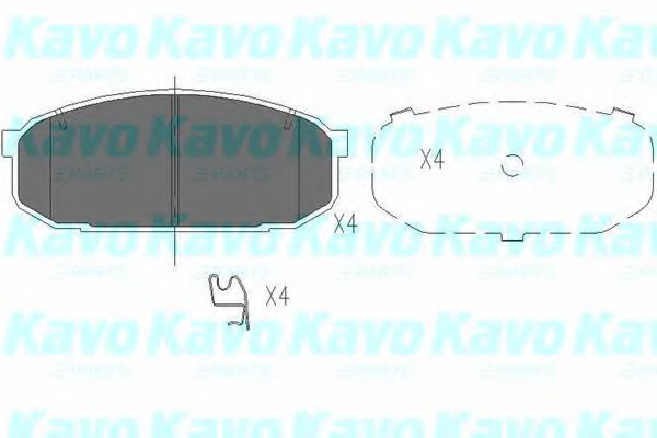 Комплект тормозных колодок, дисковый тормоз KAVO PARTS KBP-4528