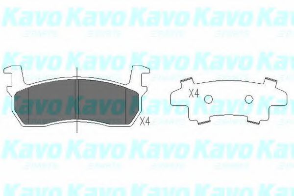 Комплект тормозных колодок, дисковый тормоз KAVO PARTS KBP-6594