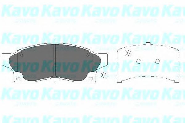 Комплект тормозных колодок, дисковый тормоз KAVO PARTS KBP-9038