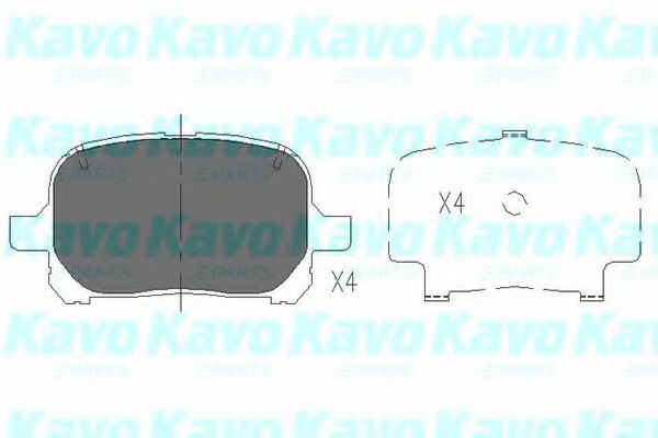 Комплект тормозных колодок, дисковый тормоз KAVO PARTS KBP-9051