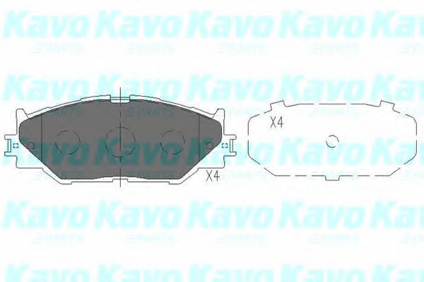 Комплект тормозных колодок, дисковый тормоз KAVO PARTS KBP-9094