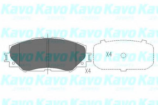 Комплект тормозных колодок, дисковый тормоз KAVO PARTS KBP-9120