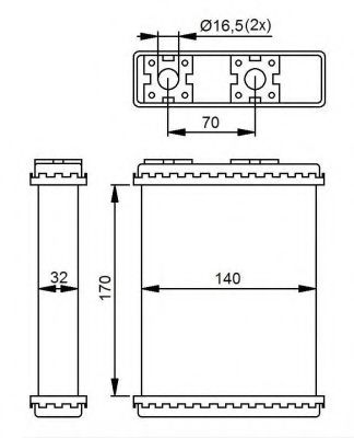 Теплообменник, отопление салона NRF 52230