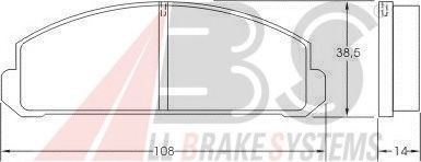 Комплект тормозных колодок, дисковый тормоз A.B.S. 36120