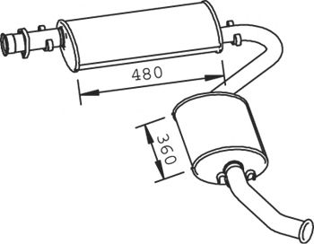 Средний / конечный глушитель ОГ DINEX 33363