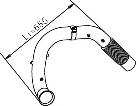 Труба выхлопного газа DINEX 54179