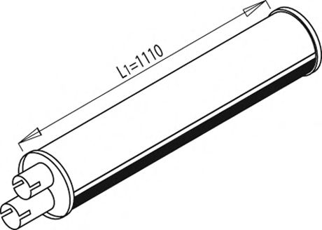 Средний / конечный глушитель ОГ ZARA 10111